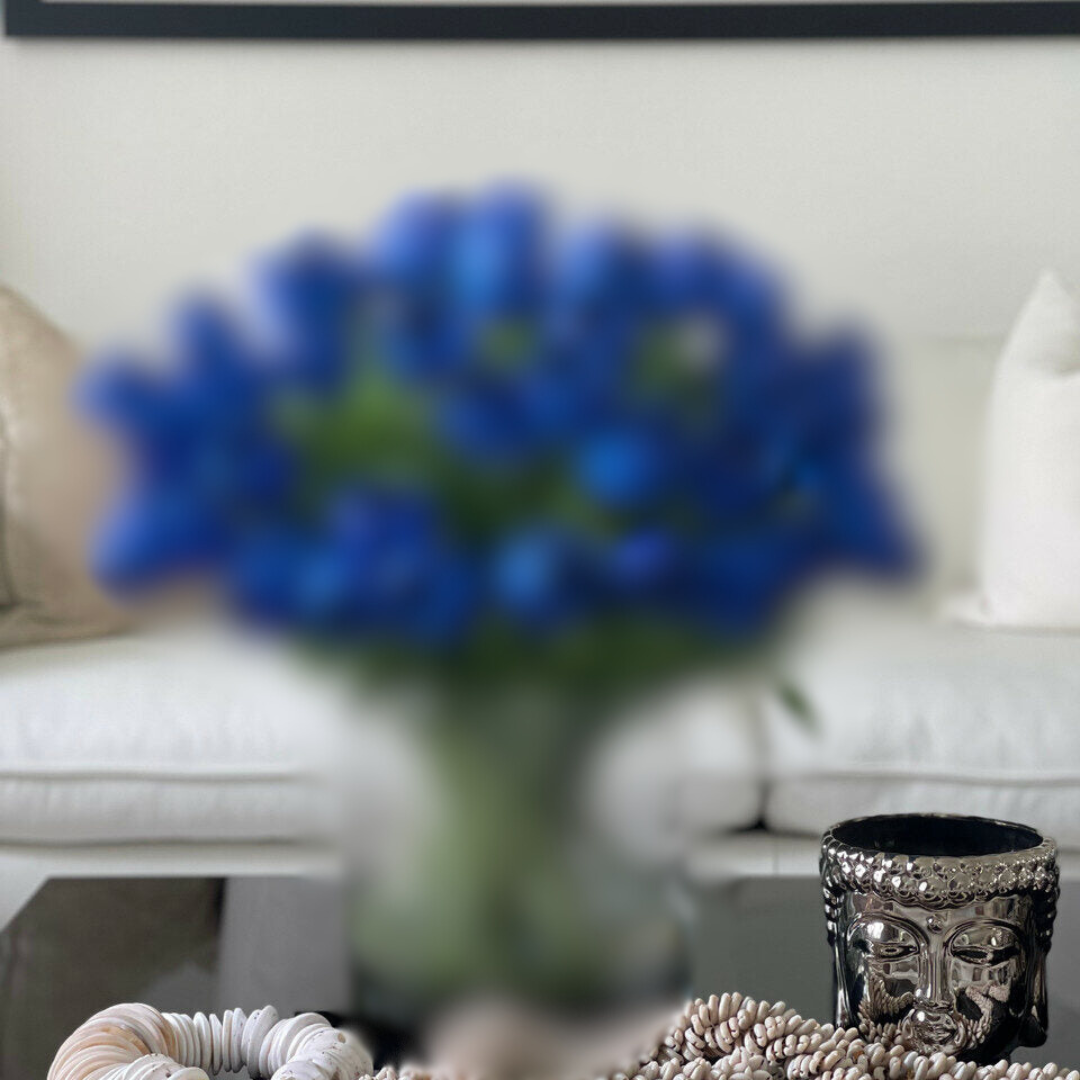 Arrangement aus blauen