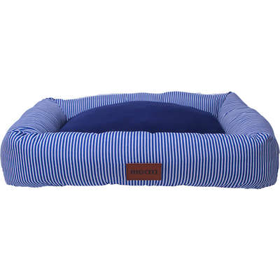 Rechteckiges Bett Meau mit marineblauen Streifen